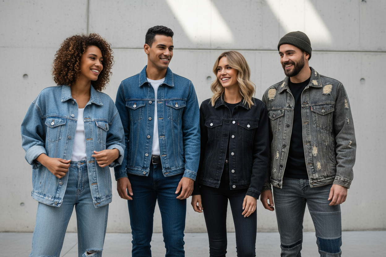 4 yang jear jean and denim jacket 